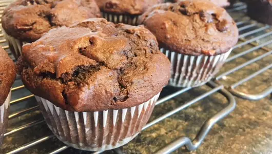 decadent chocolate peanut butter banana muffin recipe