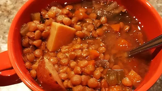 Crockpot lentil soup recipe