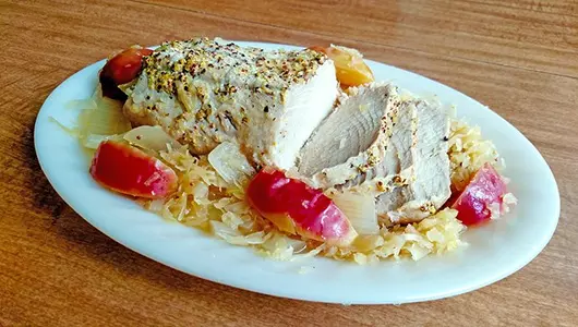 pork roast with sauerkraut apples recipe