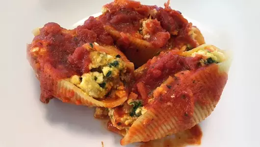 summer veggie stuffed shells