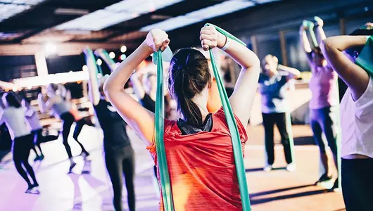 woman in exercise class