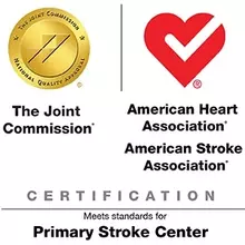 Gundersen joint commission certified stroke center seal.